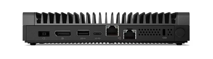 Rear-panel view of the CID showing the two RJ-45 network ports labelled Corporate NIC and Instrument NIC.