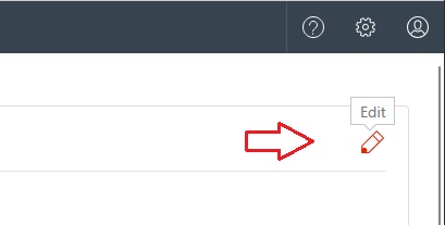 Edit (pencil) icon at the top of the Account Summary page.