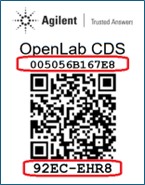 QR code sticker on the CID chassis showing the Corporate NIC MAC address and the 8-character activation PIN.